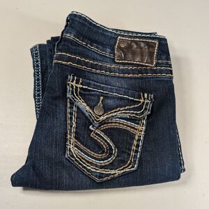 Silver Co Jeans Womens Size 28 Mckenzie Dark Blue Boot Cut Jeans Western